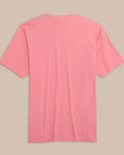 Southern Tide Across The Chest Skipjack Short Sleeve T-Shirt Geranium Pink Best Sale