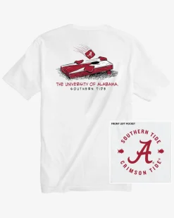 Southern Tide Alabama Crimson Tide Cornhole T-Shirt Classic White Online
