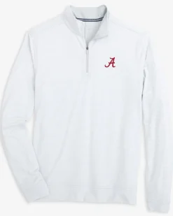 Southern Tide Alabama Crimson Tide Cruiser Micro-Stripe Heather Quarter Zip Outlet