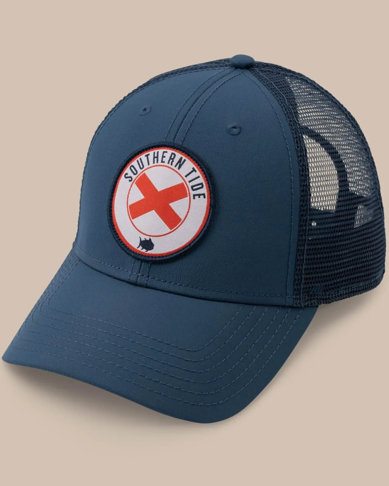 Southern Tide Alabama Patch Performance Trucker Hat Seven Seas Blue Hot