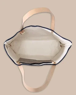 Southern Tide All Day Denim Tote Navy Outlet