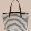 Southern Tide All Day Stripe Tote Navy Store