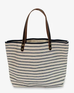 Southern Tide All Day Stripe Tote Navy Store