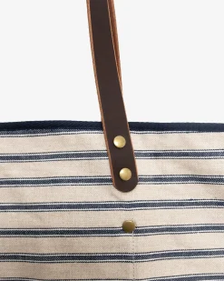Southern Tide All Day Stripe Tote Navy Store