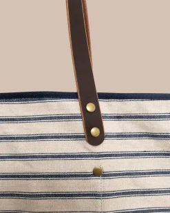 Southern Tide All Day Stripe Tote Navy Store