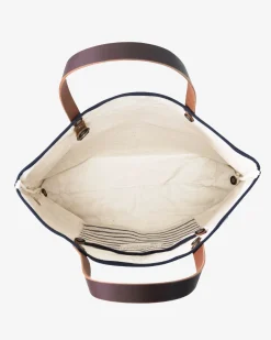 Southern Tide All Day Stripe Tote Navy Store
