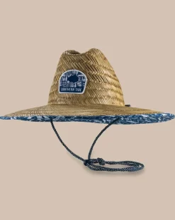 Southern Tide All Inclusive Straw Hat Aged Denim Clearance