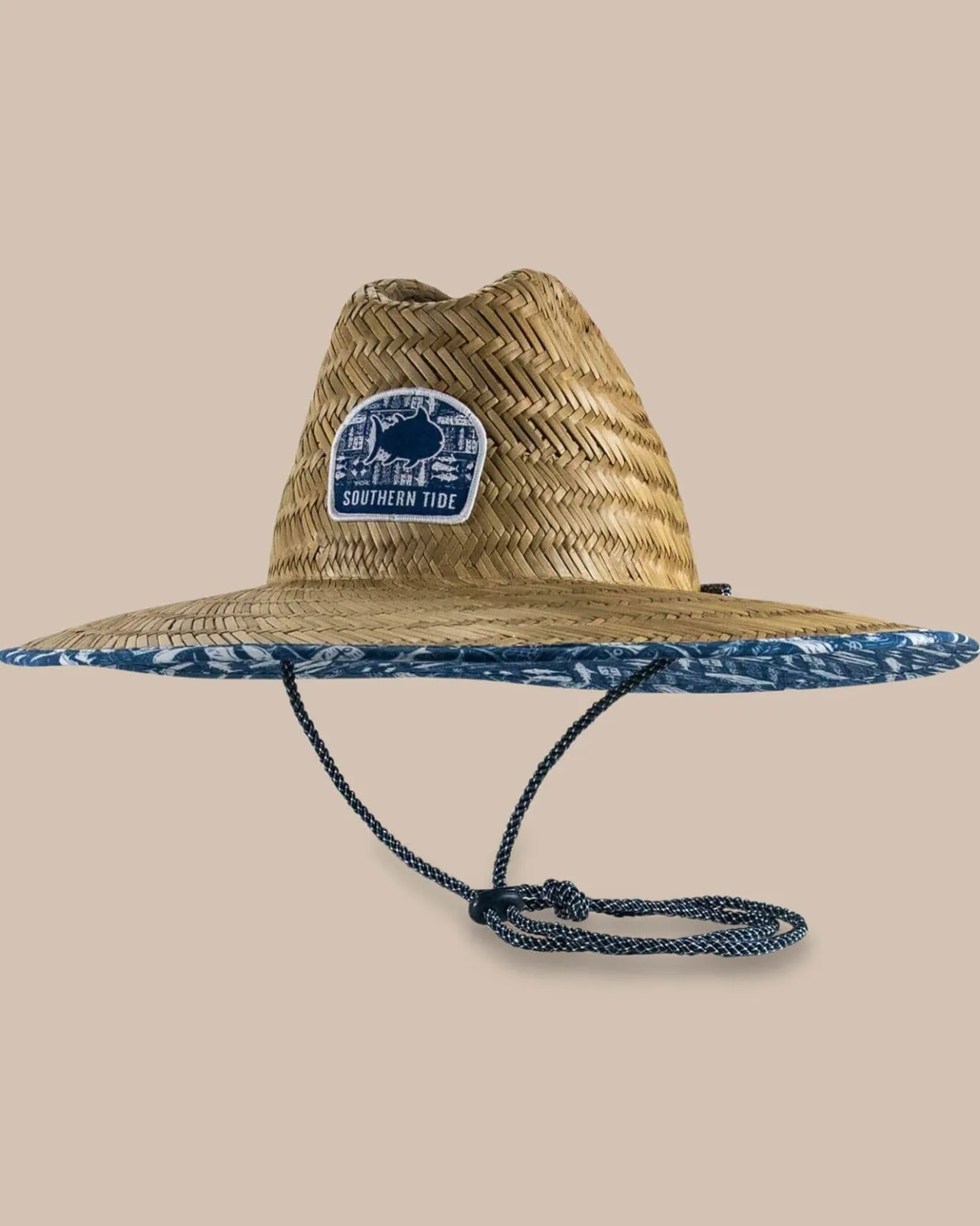 Southern Tide All Inclusive Straw Hat Aged Denim Clearance