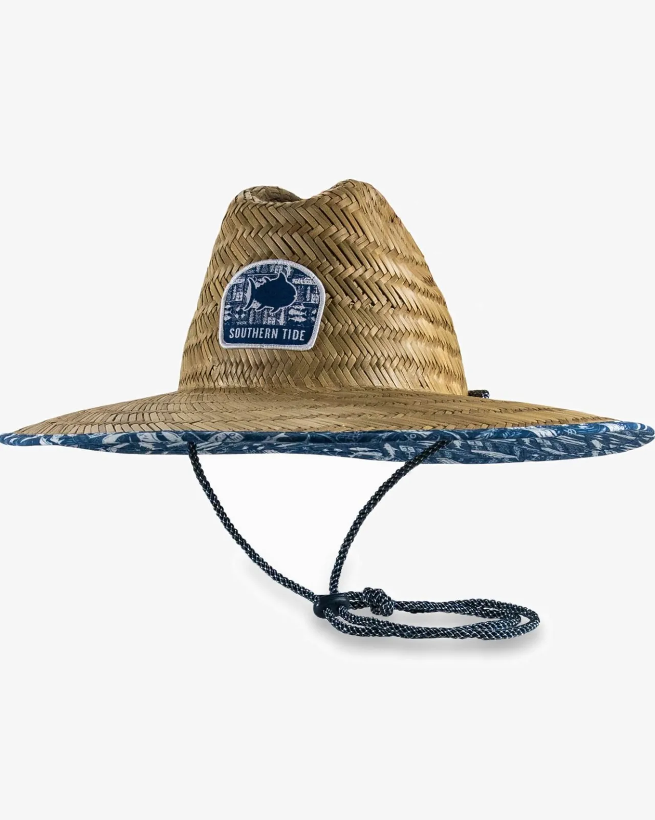 Southern Tide All Inclusive Straw Hat Aged Denim Clearance
