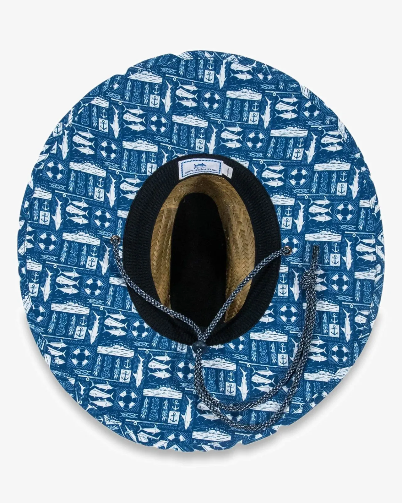 Southern Tide All Inclusive Straw Hat Aged Denim Clearance