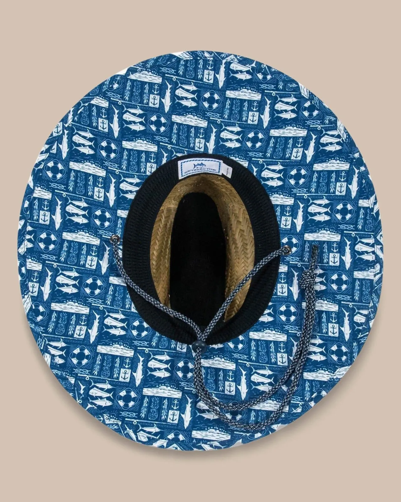 Southern Tide All Inclusive Straw Hat Aged Denim Clearance