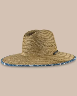 Southern Tide All Inclusive Straw Hat Aged Denim Clearance