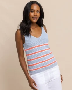 Southern Tide Alli Striped Sweater Tank Best Sale