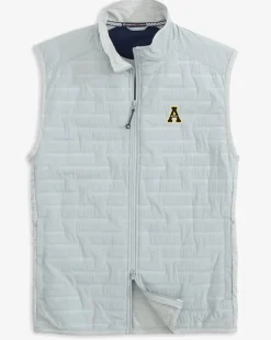 Southern Tide App State Mountaineers Abercorn Vest Gravel Grey Discount