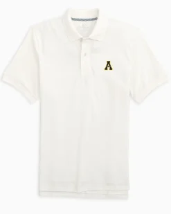 Southern Tide App State Mountaineers Skipjack Polo Classic White Flash Sale