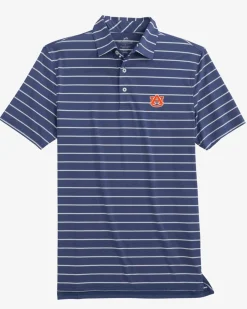 Southern Tide Auburn Tigers Brrr°®Eeze Desmond Stripe Polo Navy Best Sale
