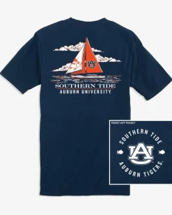 Southern Tide Auburn Tigers Skipjack Sailing T-Shirt Navy Shop