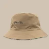 Southern Tide Beach Blooms Reversible Bucket Hat Khaki Sale