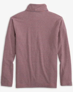 Southern Tide Boys Cruiser Heather Micro-Stripe Quarter Zip Pullover Fashion
