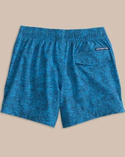 Southern Tide Boys Dive In Swim Trunk Mediterranean Blue Best Sale