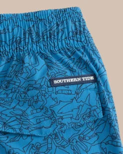 Southern Tide Boys Dive In Swim Trunk Mediterranean Blue Best Sale