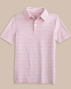 Southern Tide Boys Driver Carova Stripe Polo Shirt Hot