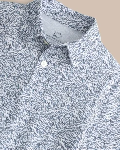 Southern Tide Boys Driver Schooling Fish Polo Shirt Classic White Outlet