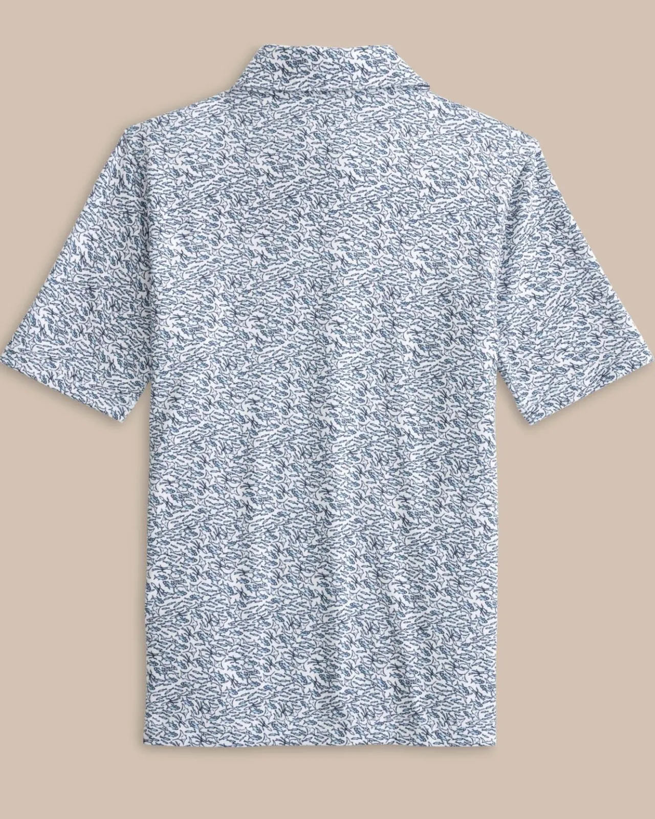 Southern Tide Boys Driver Schooling Fish Polo Shirt Classic White Outlet