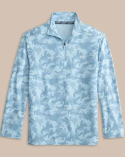 Southern Tide Boys Island Camo Print Cruiser Quarter Zip Sale