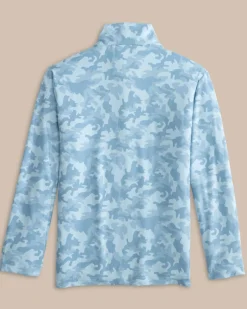 Southern Tide Boys Island Camo Print Cruiser Quarter Zip Sale