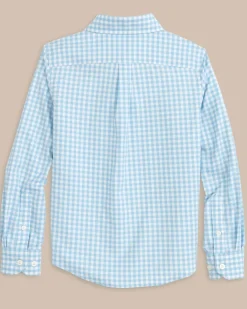 Southern Tide Boys Long Sleeve Hartwell Plaid Sport Shirt Rain Water Fashion