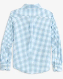 Southern Tide Boys Long Sleeve Hartwell Plaid Sport Shirt Rain Water Fashion