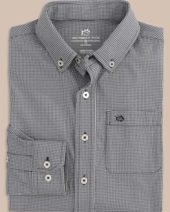 Southern Tide Boys Mini Gingham Intercoastal Button Down Shirt Sale