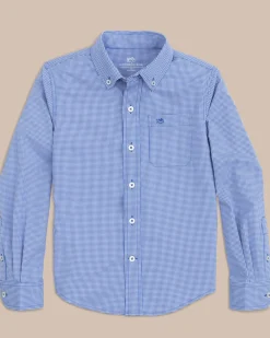 Southern Tide Boys Mini Gingham Intercoastal Button Down Shirt Sale