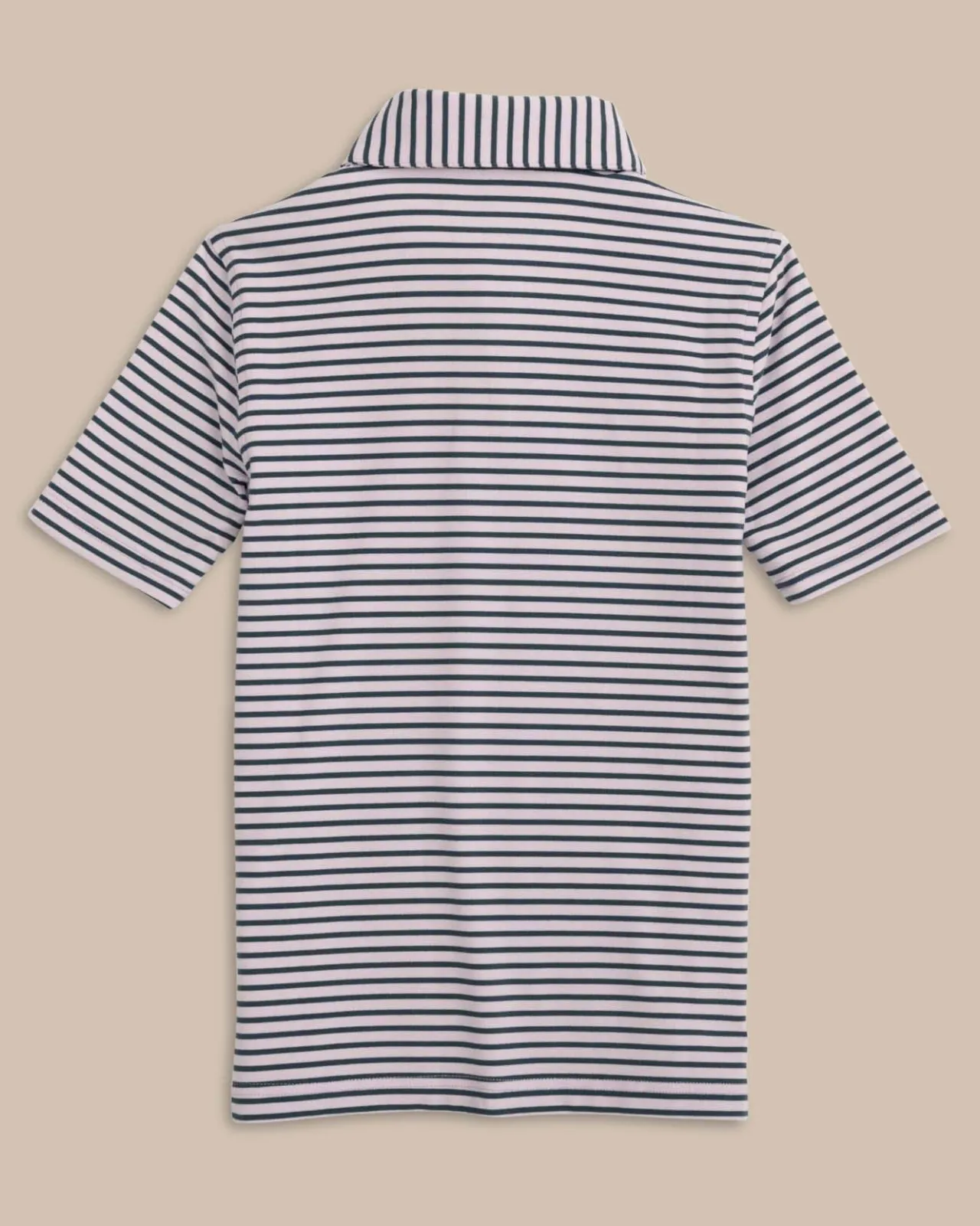 Southern Tide Boys Ryder Heather Marin Stripe Performance Polo Shirt Cheap