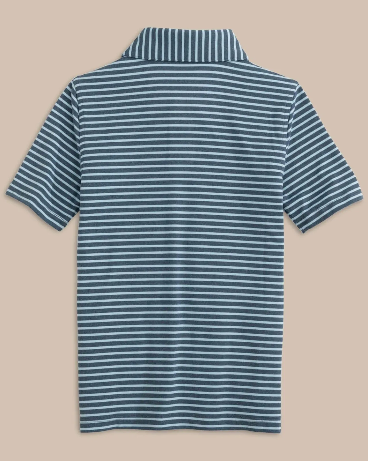 Southern Tide Boys Ryder Heather Marin Stripe Performance Polo Shirt Cheap