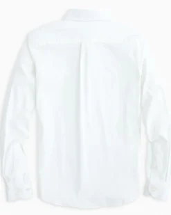 Southern Tide Boys Solid Intercoastal Button Down Shirt Classic White Hot