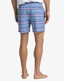 Southern Tide Breton Stripe Swim Trunk Coronet Blue Cheap