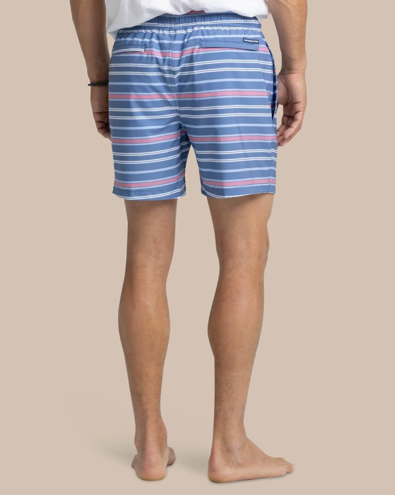 Southern Tide Breton Stripe Swim Trunk Coronet Blue Cheap