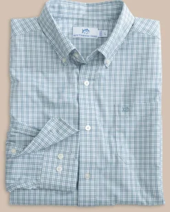 Southern Tide Brrr° Intercoastal Poinsett Plaid Long Sleeve Sport Shirt Discount