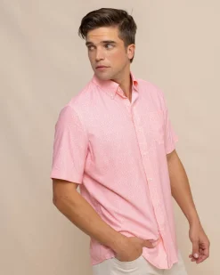 Southern Tide Brrr° Intercoastal What The Shell Short Sleeve Sport Shirt Conch Shell Online