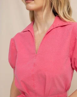 Southern Tide Calan Washed Seersucker Dress New