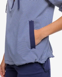 Southern Tide Calie Skip Stripe Popover Classic White Best Sale