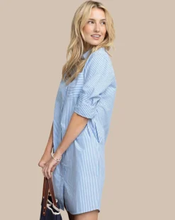 Southern Tide Cam Stripe Poplin Dress Best Sale