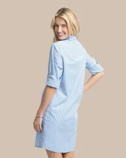 Southern Tide Cam Stripe Poplin Dress Best Sale