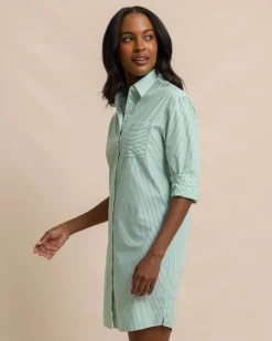 Southern Tide Cam Stripe Poplin Dress Best Sale