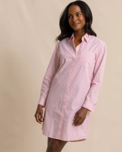 Southern Tide Cam Stripe Poplin Dress Best Sale