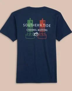 Southern Tide Channel Marker Buoy Short Sleeve T-Shirt Navy Shop