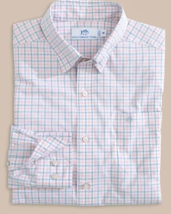 Southern Tide Charleston Larkin Check Long Sleeve Sport Shirt Flash Sale