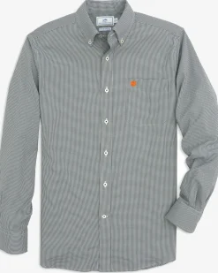 Southern Tide Clemson Tigers Gingham Button Down Shirt Fashion